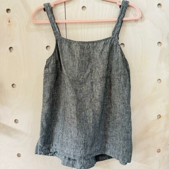 ATHLETA Voyager Tank Top Size M 100% Linen Aspen Olive Gray Adjustable Straps - Picture 13 of 13